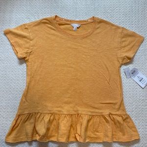 Orange peplum shirt